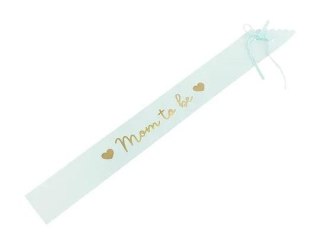 Dekoracja Szarfa Mom to be, jasny tiffany blue, 75 cm Partydeco (SBS1-011TJ)