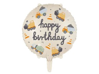 Balon foliowy Pojazdy budowlane 18cal Partydeco (FB213)