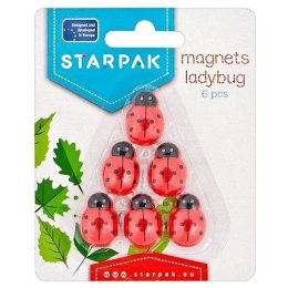 Magnes Starpak biedronki - czerwony 15mm x 25mm (438886)