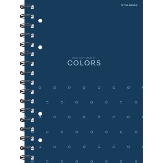 Kołozeszyt (kołonotatnik) colors niebieski A4 100k. krata Top 2000 (400169230)