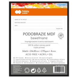 Podobrazie Happy Color czarne 240mm x 300mm (HA 7391 2430-B)