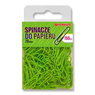 Spinacze standard żółtozielone TT8319 28mm 150 szt Penmate (spinacz kolorowy 28mm)