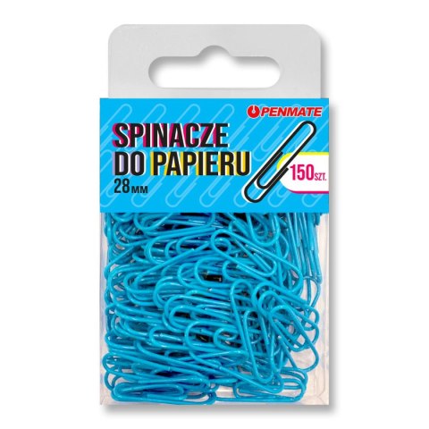 Spinacze standard jasnoniebieski TT8318 28mm 150 szt Penmate (spinacz kolorowy 28mm)
