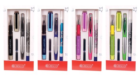 Zestaw piśmienniczy GO PEN COLOR P+D+W+ 2 naboje Cresco (2020399)