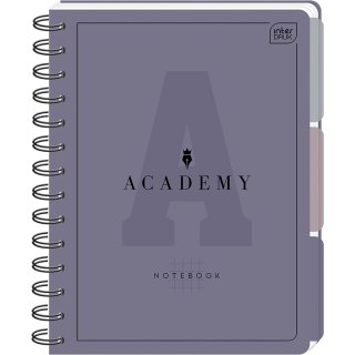 Kołozeszyt (kołonotatnik) ACADEMY A5 100 # PP A5 100k. 90g krata Interdruk (z przekładkami)