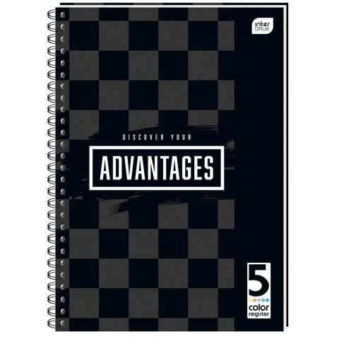 Kołozeszyt (kołonotatnik) B5 100k. krata Interdruk (KOŁOZB5100R)