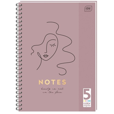 Kołozeszyt (kołonotatnik) B5 100k. krata Interdruk (KOŁOZB5100R)