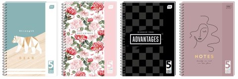 Kołozeszyt (kołonotatnik) B5 100k. krata Interdruk (KOŁOZB5100R)