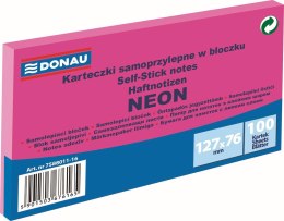 Notes samoprzylepny Donau Neon różowy 100k 127mm x 76mm (7588011-16)