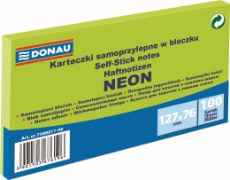 Notes samoprzylepny Donau Neon zielony 100k 127mm x 76mm (7588011-06)