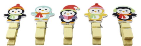 Ozdoba drewniana Craft-Fun Series klamerki Pingwiny Titanum (MTCR-WDC978)
