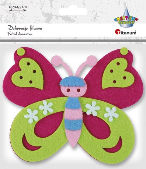 Ozdoba filcowa Titanum Craft-Fun Series motyl (20CR0312-3)