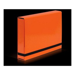Teczka z szerokim grzbietem na gumkę VauPe CARIBIC BOX A4 kolor: pomarańczowy (341/16)