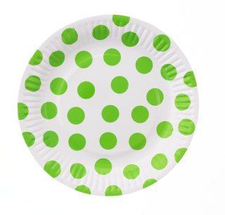 Talerz jednorazowy GROSZKI papier śr. 180mm 6 szt Godan (PF-TGP7)