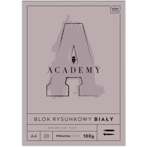 Blok rysunkowy ACADEMY A4 /20 100g A4 biały 100g 20k (5902277331700)