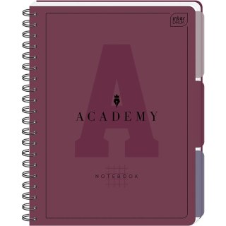 Kołozeszyt (kołonotatnik) ACADEMY A4 100 # PP A4 100k. 90g krata Interdruk (z przekładkami)