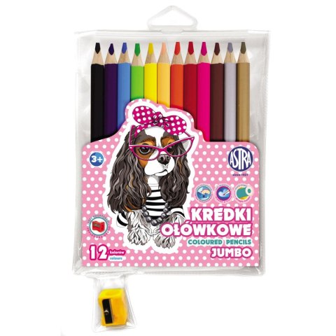 Kredki ołówkowe Pieski 12 kol. Astra (312221008)