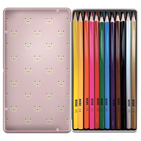 Kredki ołówkowe BB KIDS FRIENDS GIRLS 12 K 12 kol. Noster (METALOWE OP)