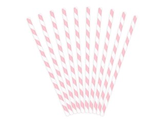 Słomka papierowe jasny róż 19,5cm, 1op./10szt. 10 szt Partydeco (SPP1-081J)