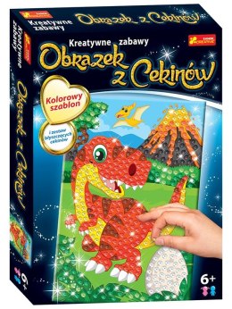 Zestaw kreatywny dla dzieci Ranok Creative Cekinowe obrazki dinozaur Trex (9503007000)