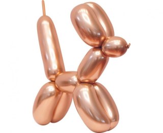 Balon gumowy do modelowania Beauty&Charm, platynowe różowo-złote, 50 szt. różowy Godan (CB-MLGRZ)