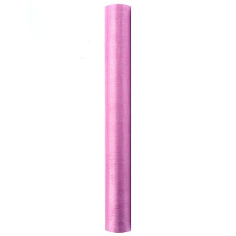 Organza organza Gładkax9 [mm x m] różowa Partydeco (ORPO -081)