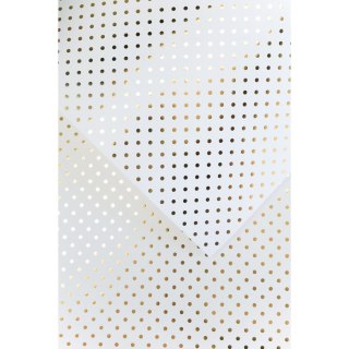 Papier ozdobny (wizytówkowy) metaliczne kropki złoty A4 złoty 200g Galeria Papieru (208932)