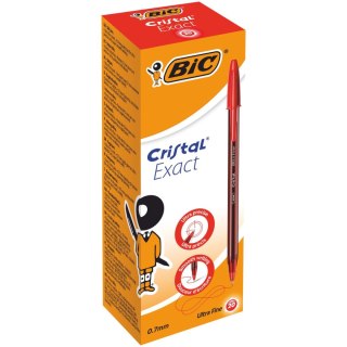 Długopis czerwony Cristal Exact wkład czerwony 0,7mm Bic (992604)