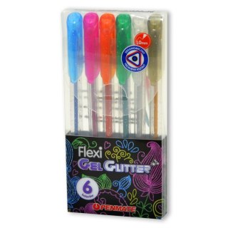 Długopis FLEXI GEL żelowy niebieski wkład czerwony 0,6mm Penmate (TT8500)