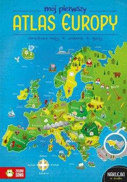 Książeczka edukacyjna Zielona Sowa Mój pierwszy atlas Europy