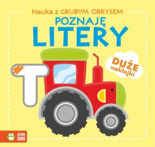 Książeczka edukacyjna Nauka z grubym obrysem. Poznaję litery Zielona Sowa