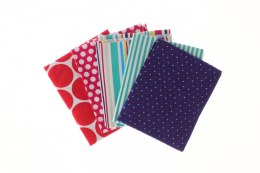 Zestaw dekoracyjny Papiermania zestaw tkanin bawełnianych capsule spots & stripes brights 5szt (pma-358401)