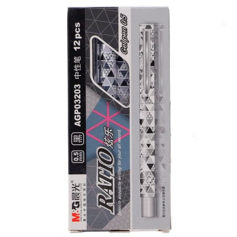 Długopis żelowy wkład czarny 0,5mm M&G (AGP03203)