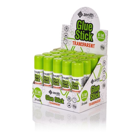 Klej w sztyfcie transparentny 15g Zenith