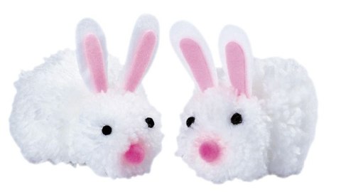 Naklejka (nalepka) Craft-Fun Series Wielkanoc zestawy do złożenia Króliki z pomponów Titanum (7529)