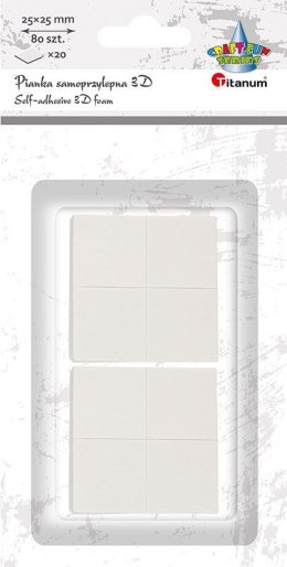 Plaster samoprzylepny Titanum Craft-Fun Series pianka 3D 25mm x 25mm (S006)