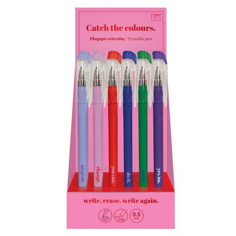 Długopis wymazywalny Catch THE COLOUR 5902277327147 wkład niebieski 0,5mm Noster (36 szt)