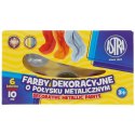 Farby plakatowe metaliczne kolor: mix 10ml 6 kolor. Astra (83411900)