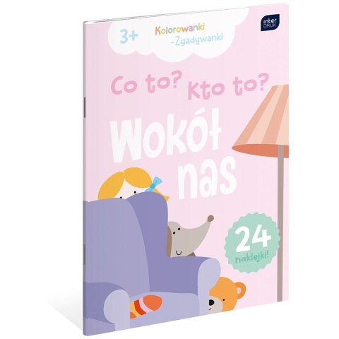 Kolorowanka CO TO ? KTO TO? A4 16 z naklejkami Interdruk (5902277312112)