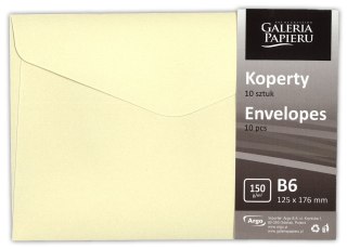 Koperta pearl kremowy B6 beżowa Galeria Papieru (280841) 10 sztuk