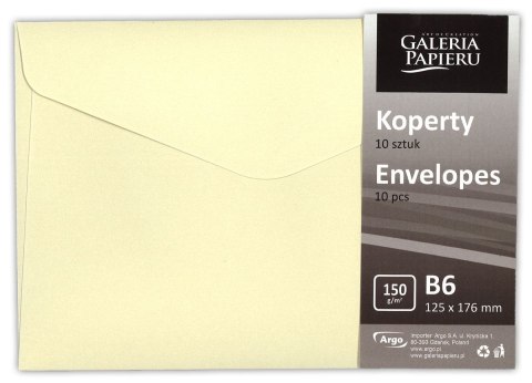 Koperta Galeria Papieru pearl kremowy B6 - beżowy (280841) 10 sztuk