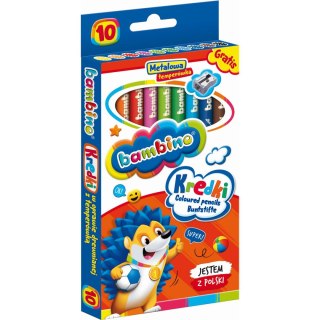 Kredki ołówkowe Bambino 10 kol. St.Majewski
