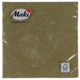 Serwetki Pol-mak - khaki [mm:] 330x330 (00051)