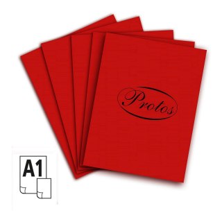 Brystol A1 A1 czerwony ciemny 160-180g 20k [mm:] 610x860 Protos