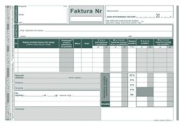 Druk samokopiujący Michalczyk i Prokop Faktura wzór pełny dla prowadzących sprzedaż w cenach brutto A5 80k. (143-3E)