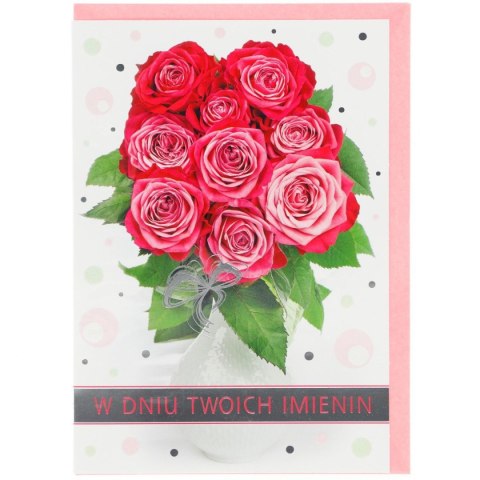 Kartka składana imieniny Extra B6 Pol-mak (b6x)