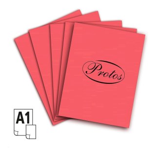 Brystol A1 A1 czerwony jasny 160-180g 20k [mm:] 610x860 Protos