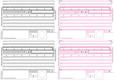 Druk offsetowy Polecenie przelewu/wpłata gotówkowa 4-odc A4 100k. Michalczyk i Prokop (F-112-2)