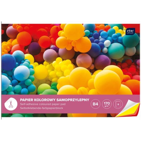 Zeszyt papierów kolorowych samoprzylepny B4 170g 8k [mm:] 250x350 Interdruk (ZEPKB4SP)