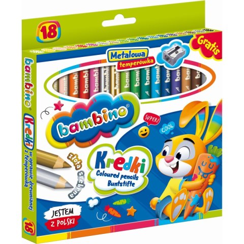 Kredki ołówkowe Bambino 18 kol. St.Majewski
